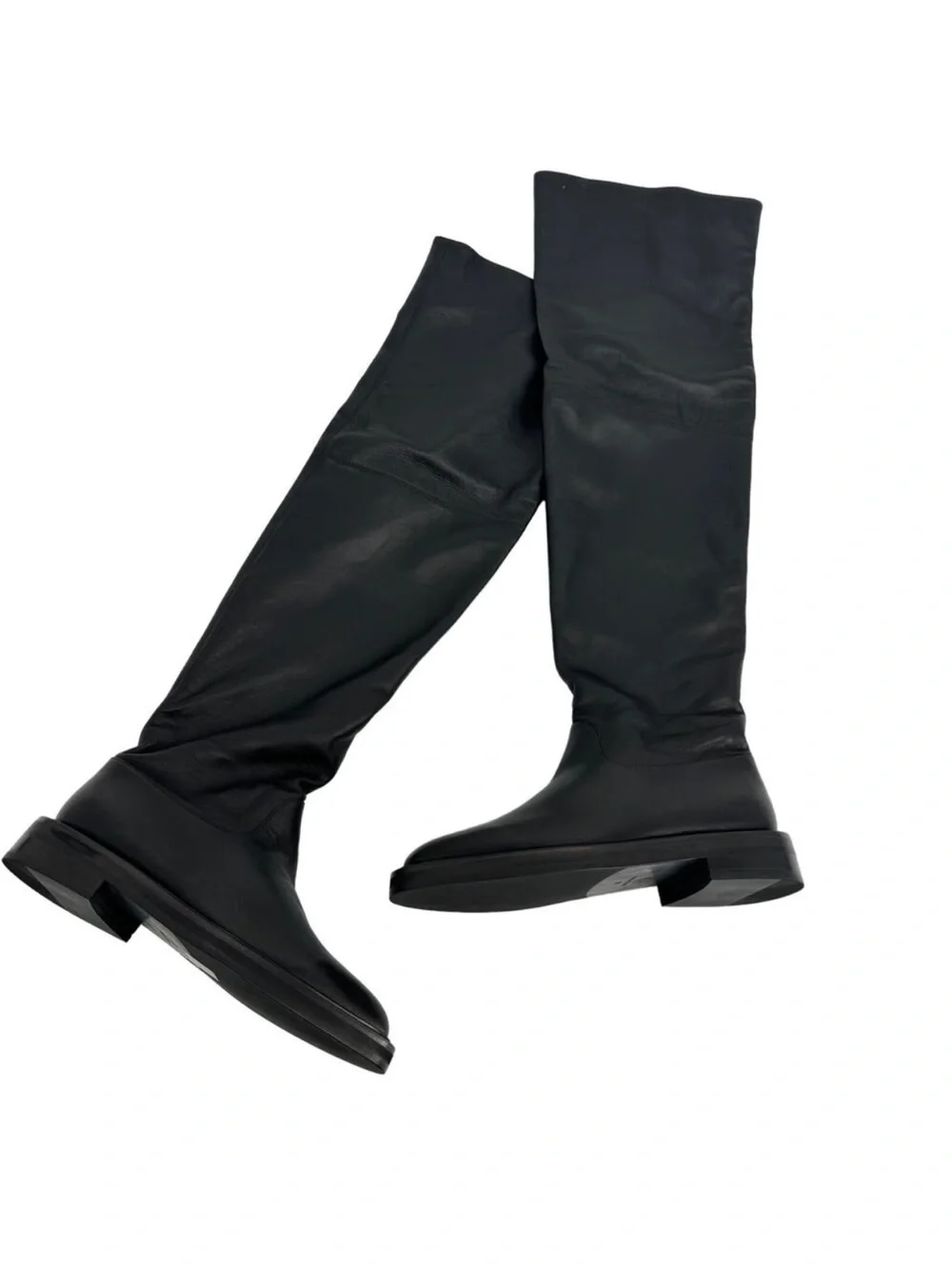 Tamara Mellon Tempest Nappa Leather Over the Knee Boots Black Size 37